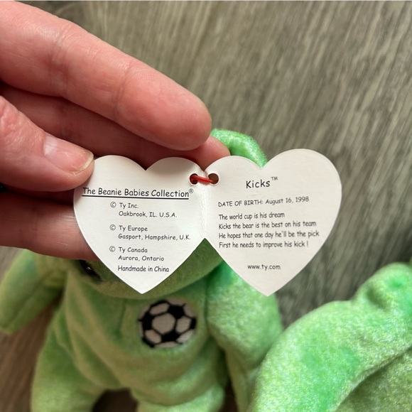 Ty Beanie Baby “Kicks” x 3 Bear - Picture 3 of 5